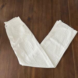 SHEIN Classic White high rise relaxed Denim Pants